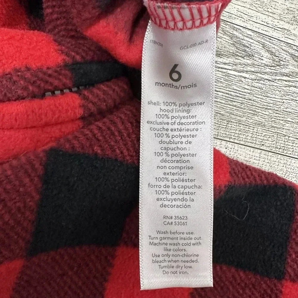 Infant Boys Plaid 1 Piece Sleeper Pajama Sleep & Play Little Scout - Picture 4 of 4